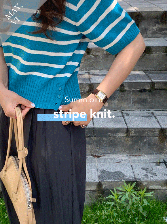 [Mayvi] Summ binz stripe knit (3 color)