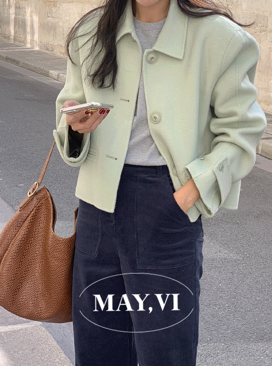 [Mayvi] Reto short handmade 코트 (3 color), 울 90%