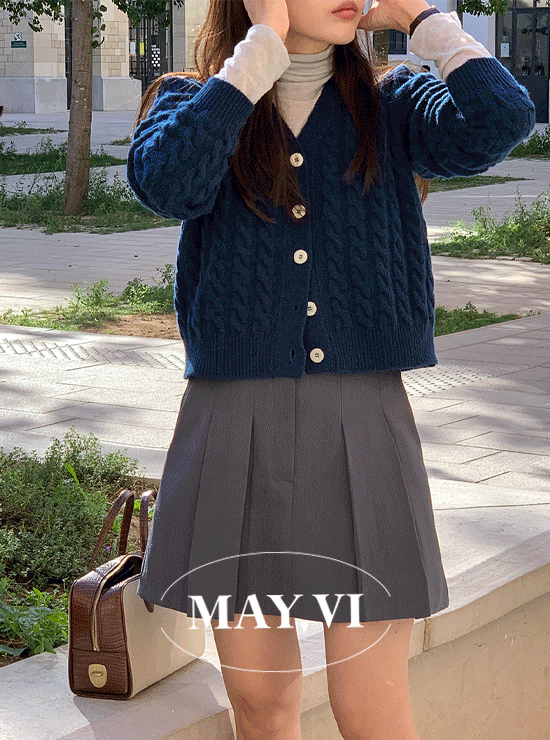 [Mayvi] Lat&#039;z twist 가디건 (3 color), 메리노울 50%